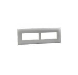 Legrand Mylinc 8M Silver Alu Cover Plate Horizontal, 6763 85